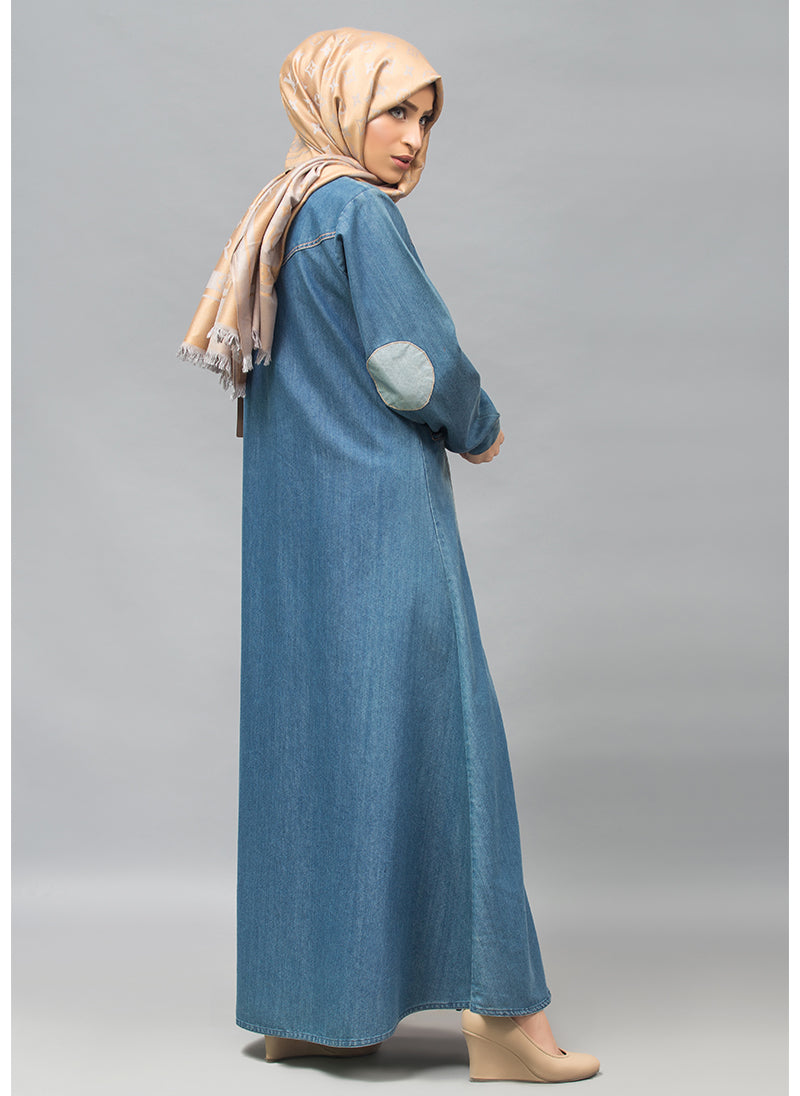 Hijabulhareem Denim Coat Abaya 0118-R-987