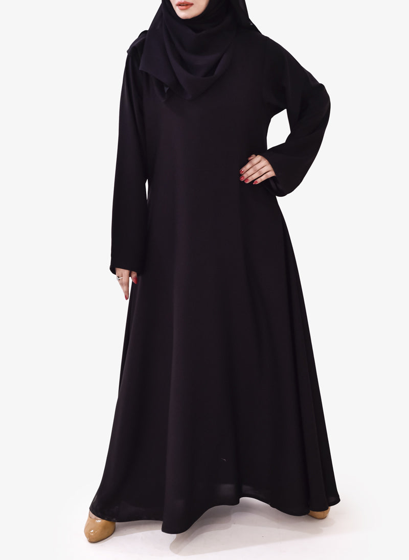 Hijabulhareem Black Pull Over Abayas