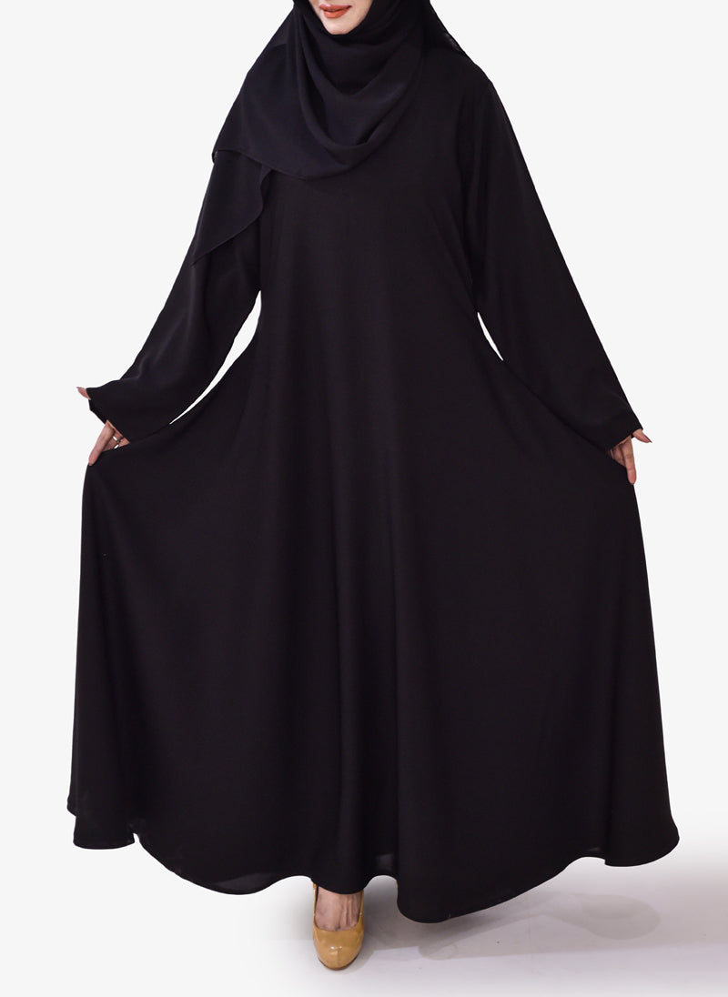 Hijabulhareem Black Pull Over Abaya