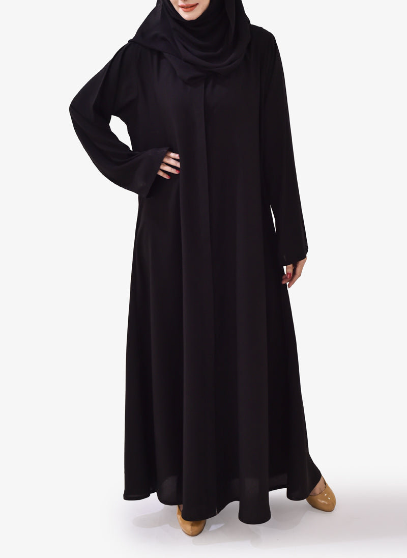 Plain Simple Style Black Abaya 0121-P
