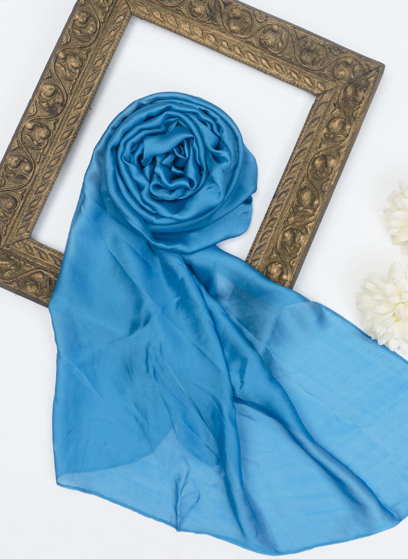 Precious Silk Hijabs - Lake Blue