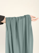 Dusty Teal Plain Chiffon Scarf