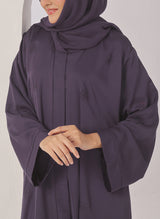 Purple Stone Work Nida Abaya - 0116-C-1022