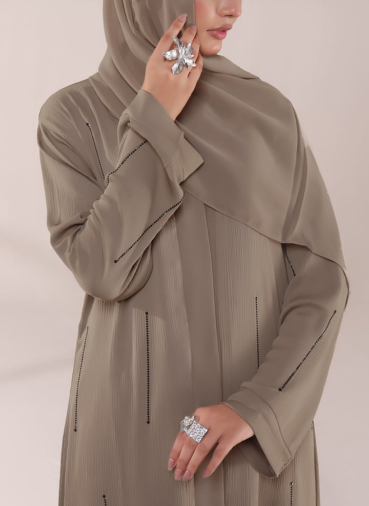 Stone Grace Zoom Fabric Abaya | 0116-C-1028