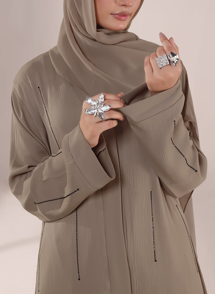 Stone Grace Zoom Fabric Abaya | 0116-C-1028