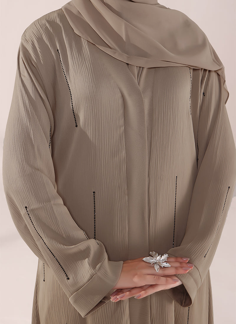 Stone Grace Zoom Fabric Abaya | 0116-C-1028