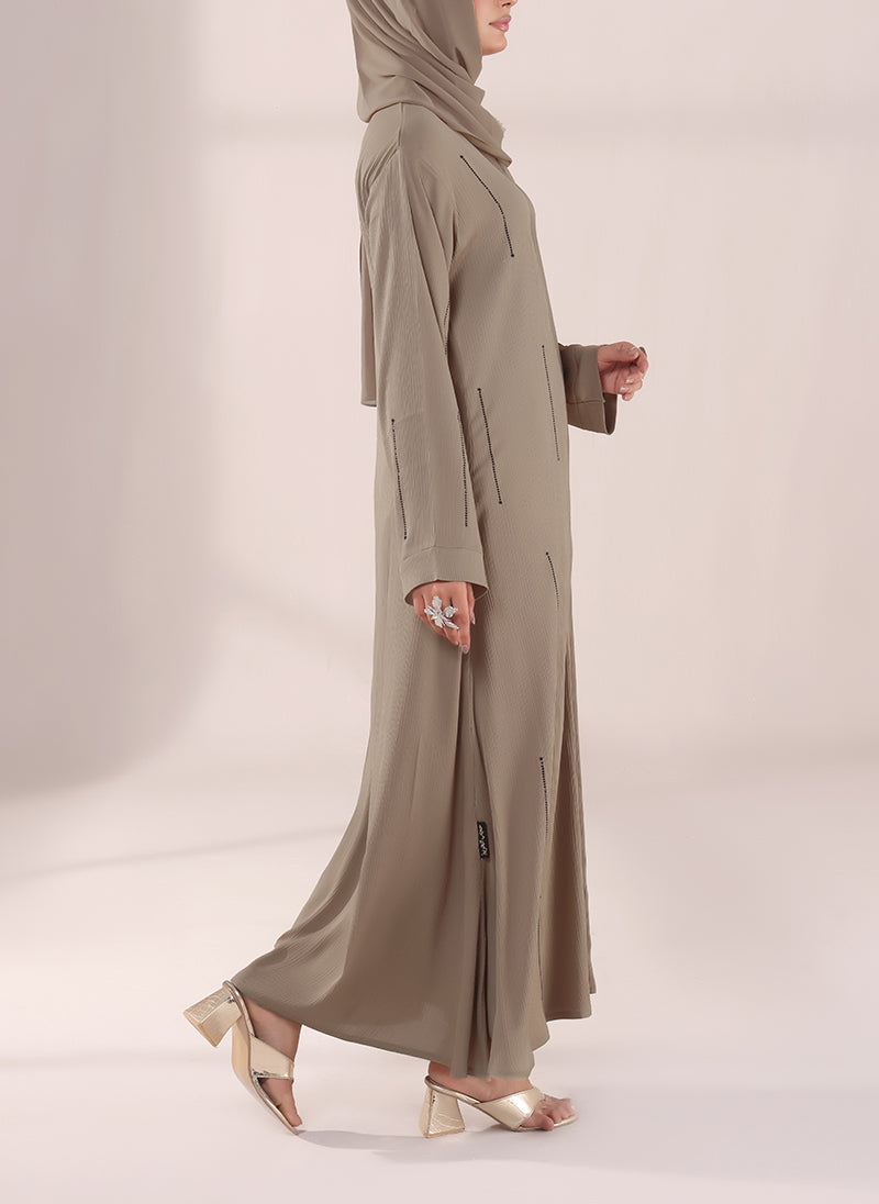Stone Grace Zoom Fabric Abaya | 0116-C-1028