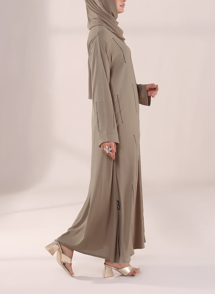 Stone Grace Zoom Fabric Abaya | 0116-C-1028