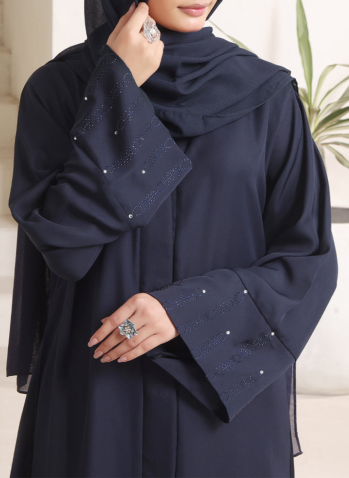 Elegant Stone Work Abaya | 0116-C-1105