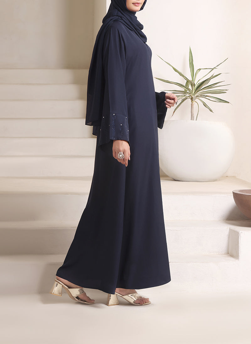 Elegant Stone Work Abaya | 0116-C-1105
