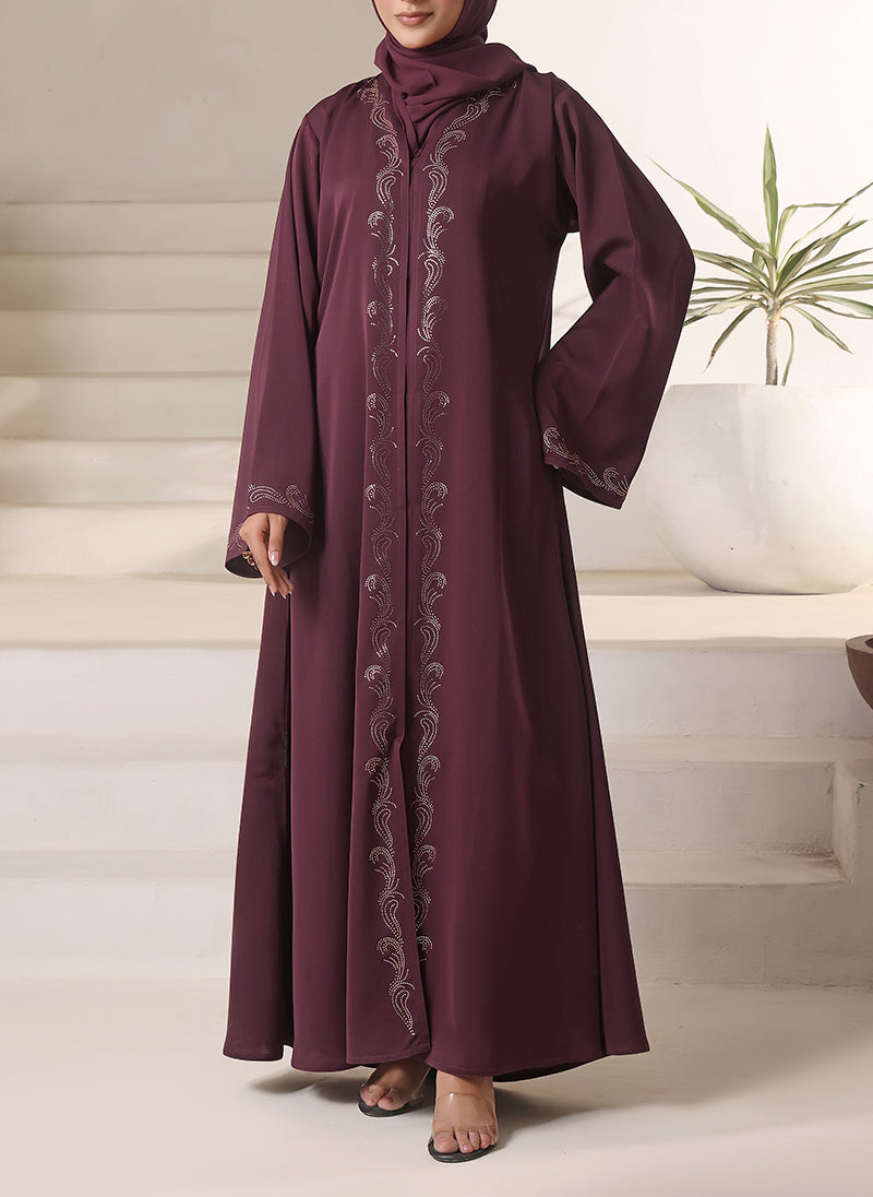 Nida Stone Embellished Abaya | 0116-C-1119