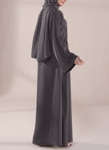 Charcoal Stone Work Abaya | 0116-C-1120