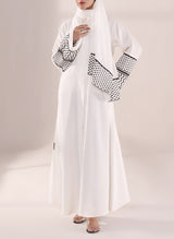 Ethereal White – Nida Embroidery Abaya | 0116-E-1103