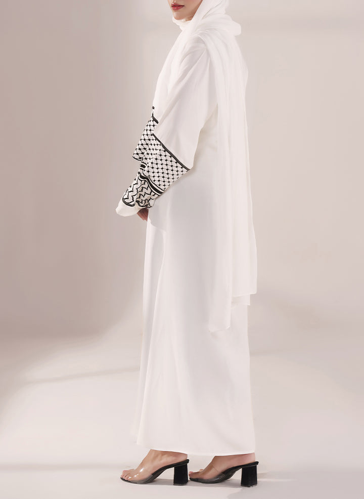 Ethereal White – Nida Embroidery Abaya | 0116-E-1103