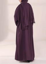 Zoom Nida Hand Work Purple abaya | 0116-J-1102