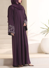 Amethyst Hand Work Abaya | 0116-J-1114