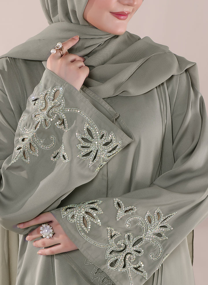 Luna Luxe Hand work Abaya | 0116-J-1116