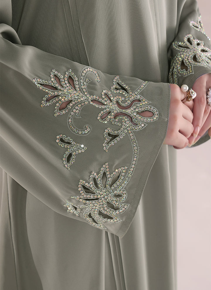 Luna Luxe Hand work Abaya | 0116-J-1116