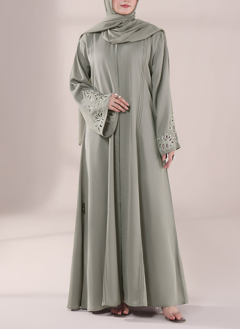 Luna Luxe Hand work Abaya | 0116-J-1116