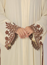 Laser Cut Machine Embroidery Abaya - 0116-K-1053