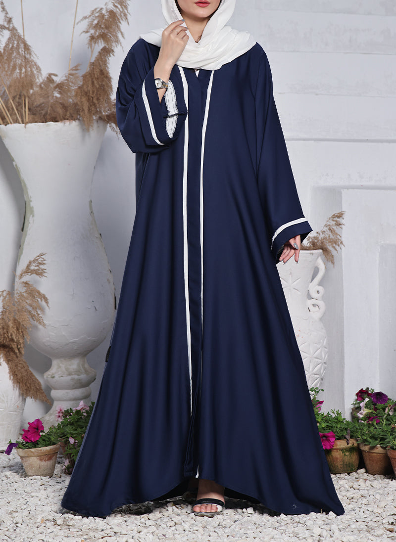 Nida Front Open Abaya Sapphire 0116-PR-714