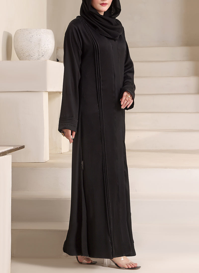 Stylish Cuts Stone Work Abaya | 0116-RC-1113