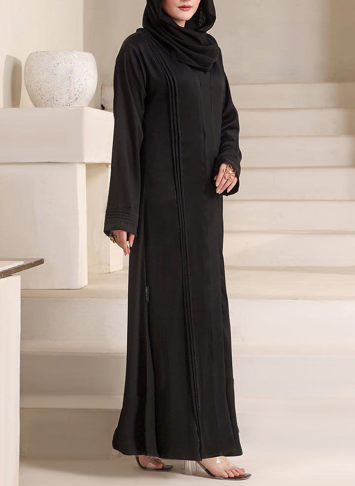 Stylish Cuts Stone Work Abaya | 0116-RC-1113