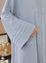 Elegant Embroidered Georgette Front Open Abaya | 0116-RE-1237