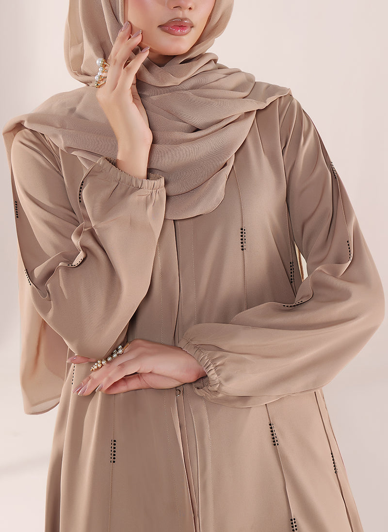 Desert Glow Stone Work Nida Abaya | 0121-RC-1106