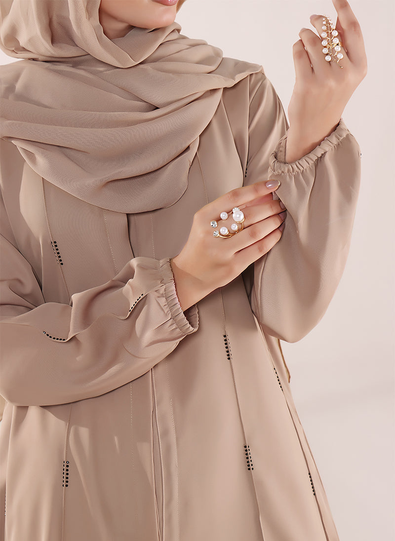 Desert Glow Stone Work Nida Abaya | 0121-RC-1106