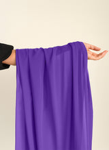Lavender-Purple Plain Chiffon Scarf