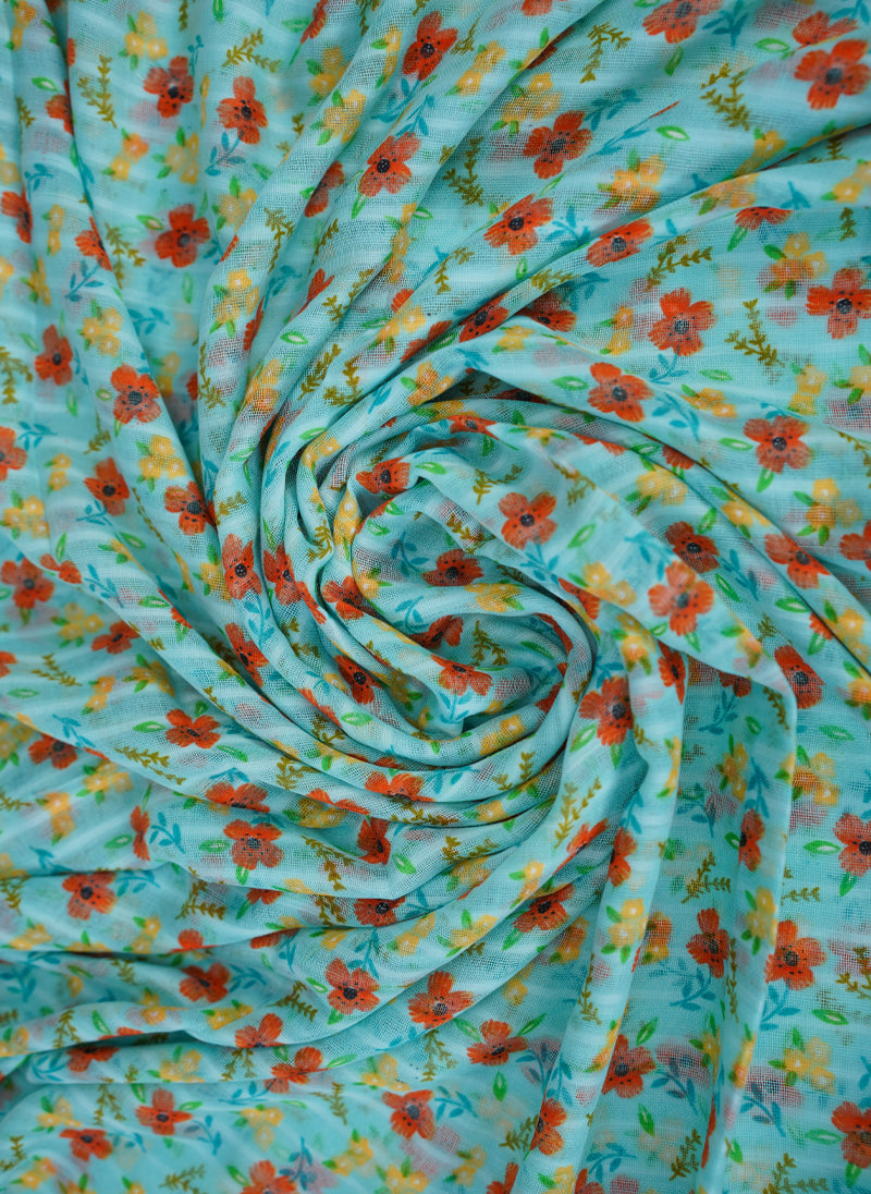 Floral Printed Lawn Scarf