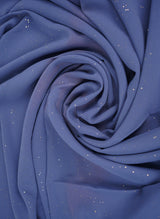 Glitter Chiffon Scarf |Cornflower Blue