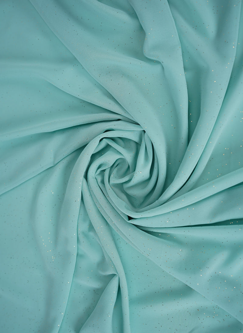 Glitter Chiffon Scarf | Aqua Blue