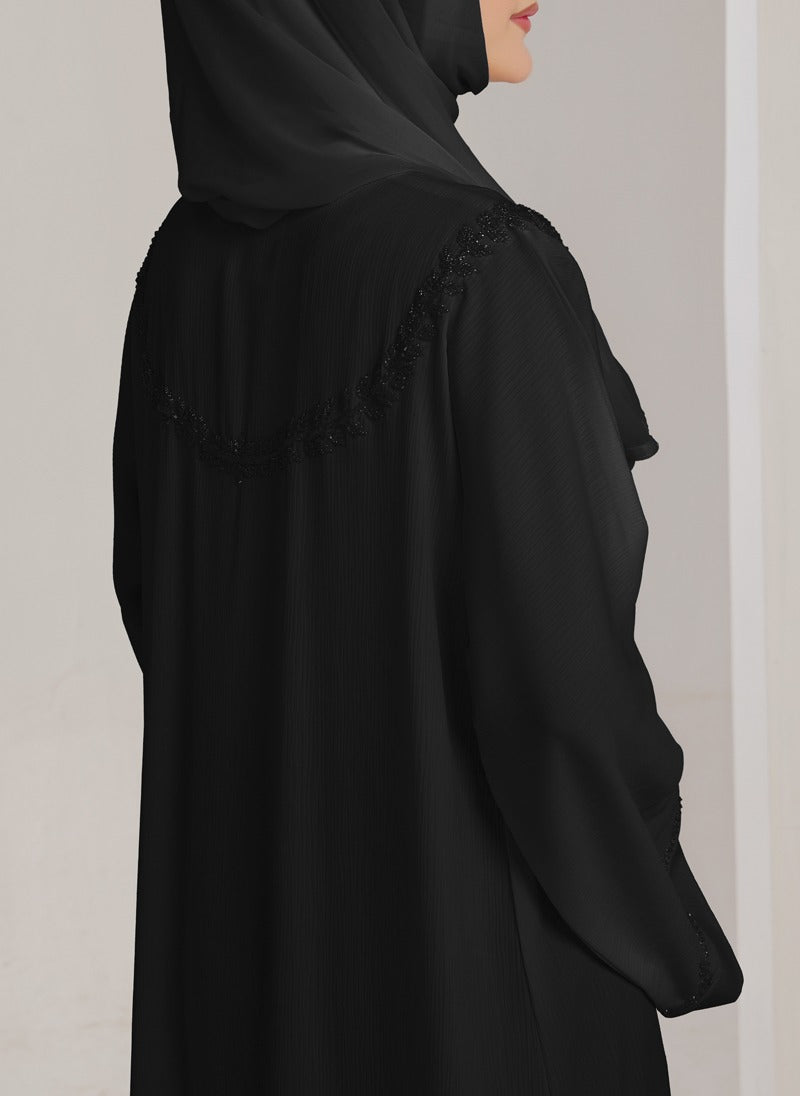 Zoom Nida Hand Work Abaya - 0116-J-1076