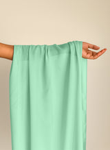 Light Mint Green Plain Chiffon Scarf