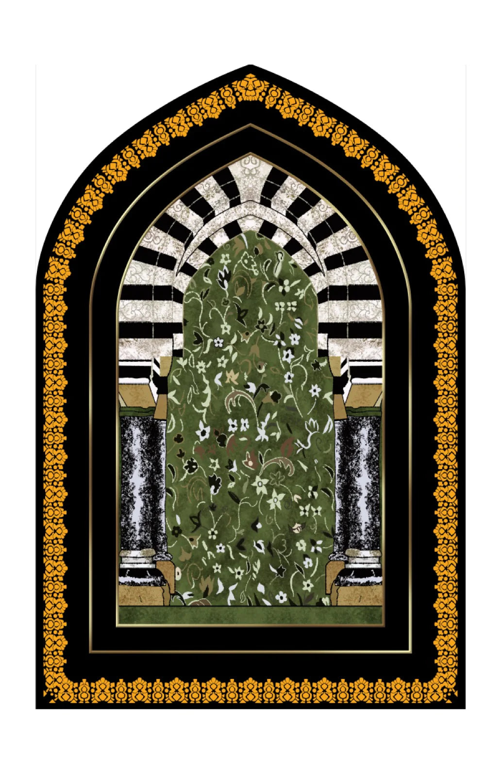 Carpet Style 3D Prayer Mat - Legend Gold
