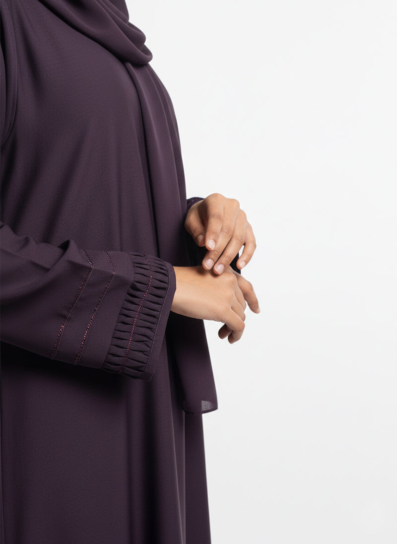 Arabis Royal Plum Abaya | 0120-RC-A630