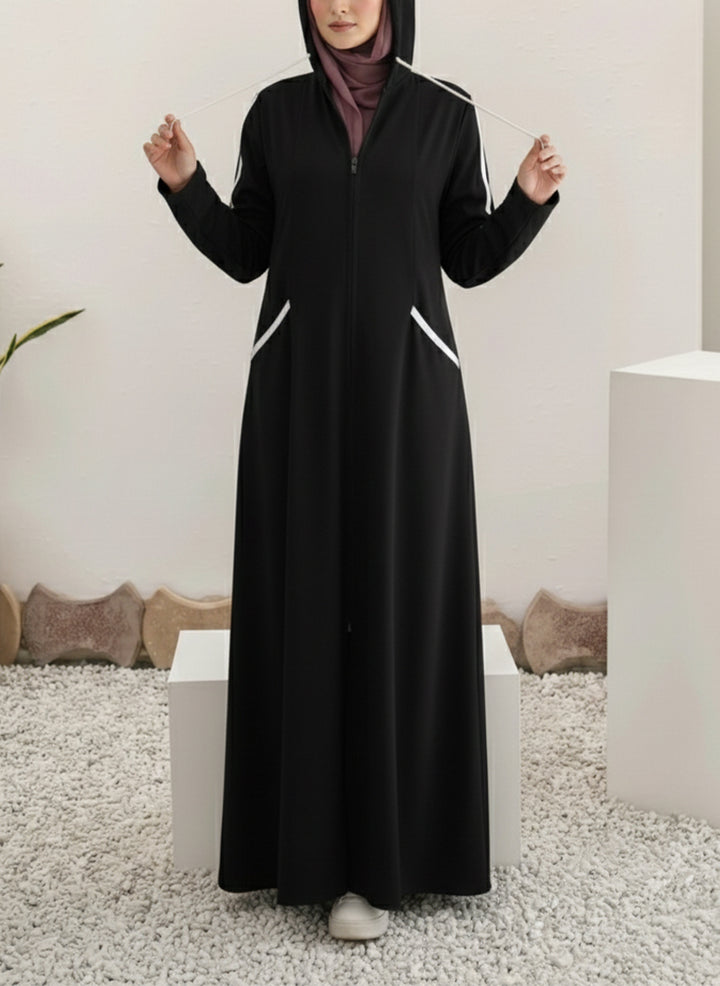 Arabis Hoodie Abaya | 0122-R-A635
