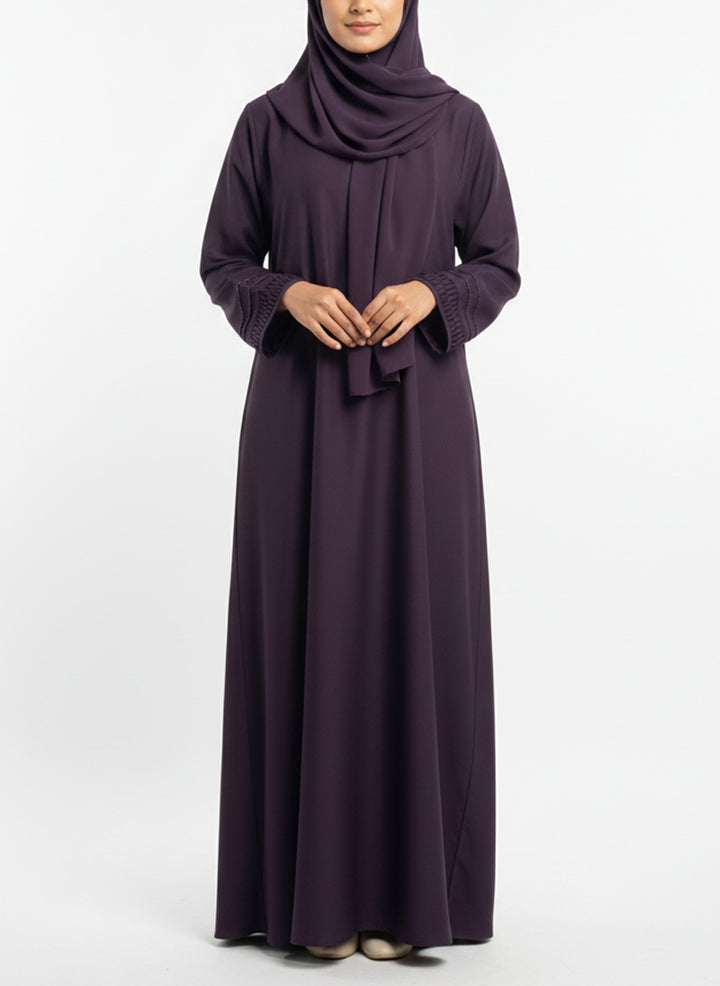 Arabis Royal Plum Abaya | 0120-RC-A630