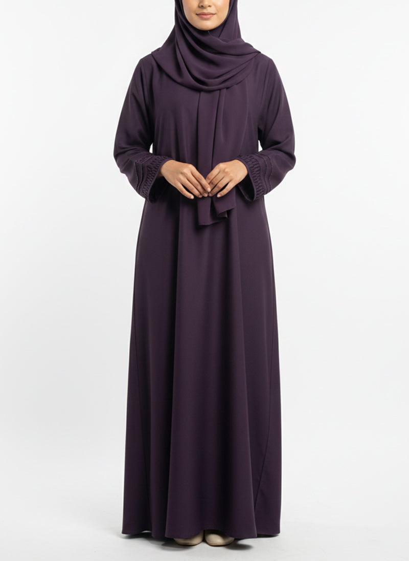 Arabis Royal Plum Abaya | 0120-RC-A630