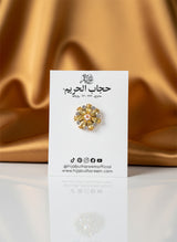 Crystal Floral Hijab Magnet Pin