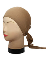 Skin Plain Tie Bonnet Cap for Hijabs