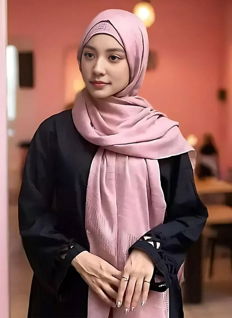Solid Stripe Hijab