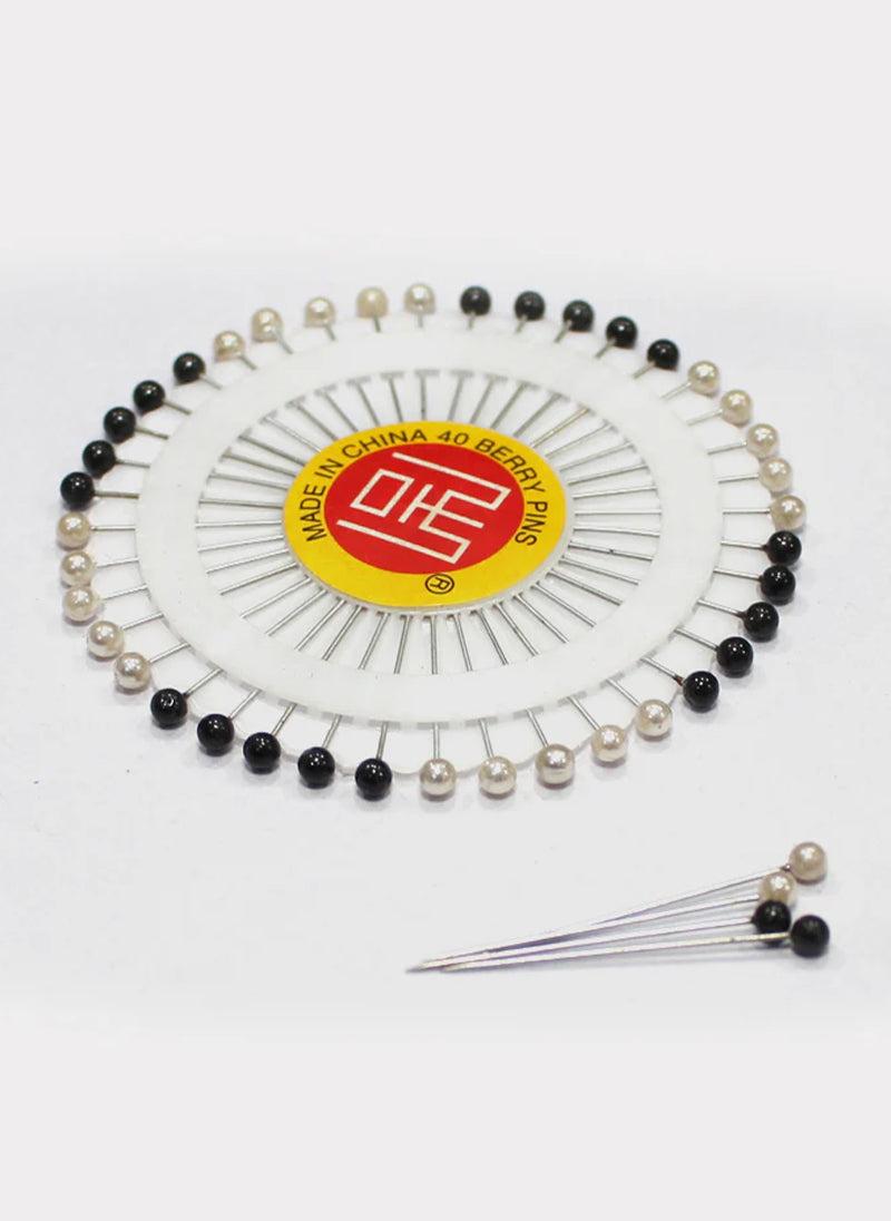 Ring Pins Small 40 Pcs Pkt Black & White