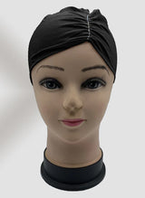 Black Side Parting Hijab Cap Stone