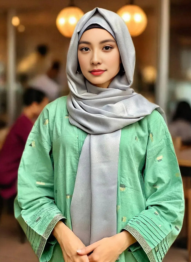 Plain Shimmer Hijab