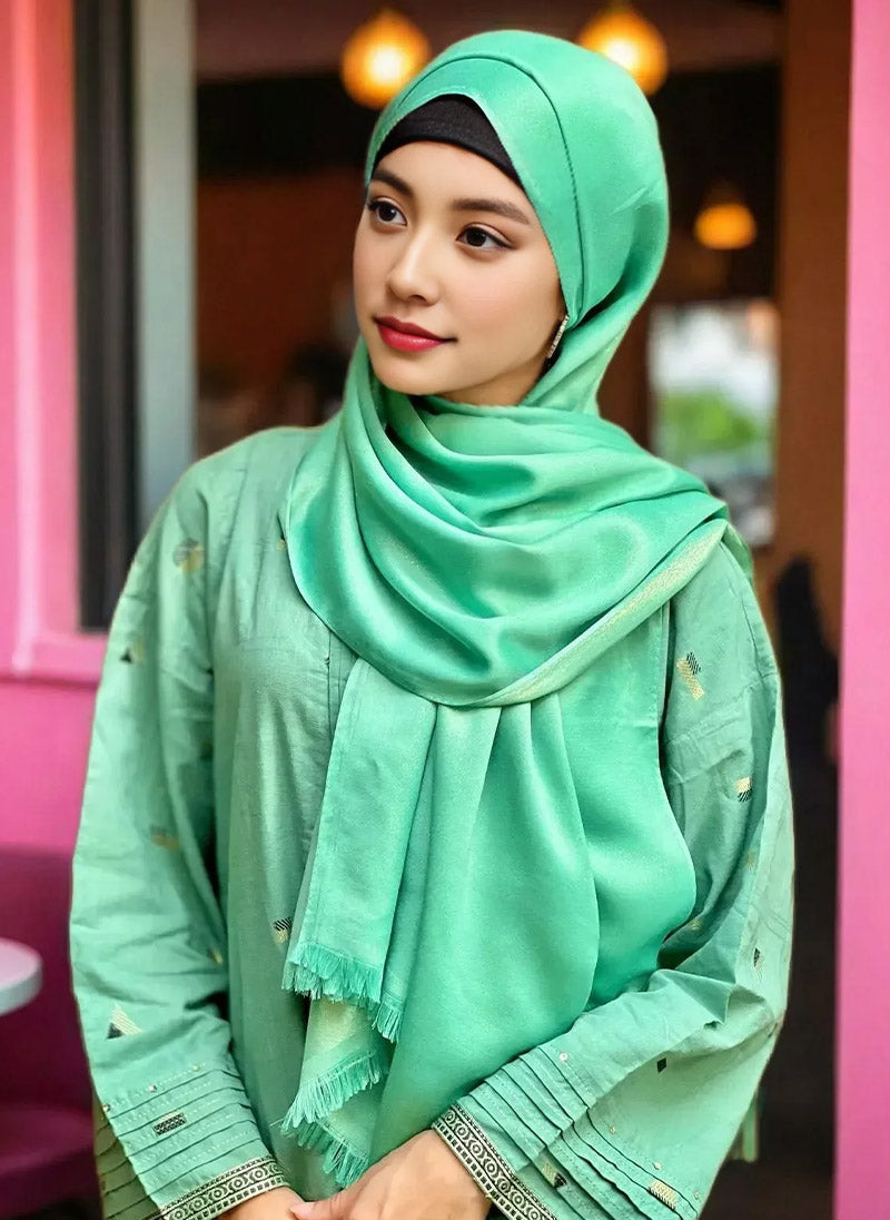 Plain Shimmer Hijab