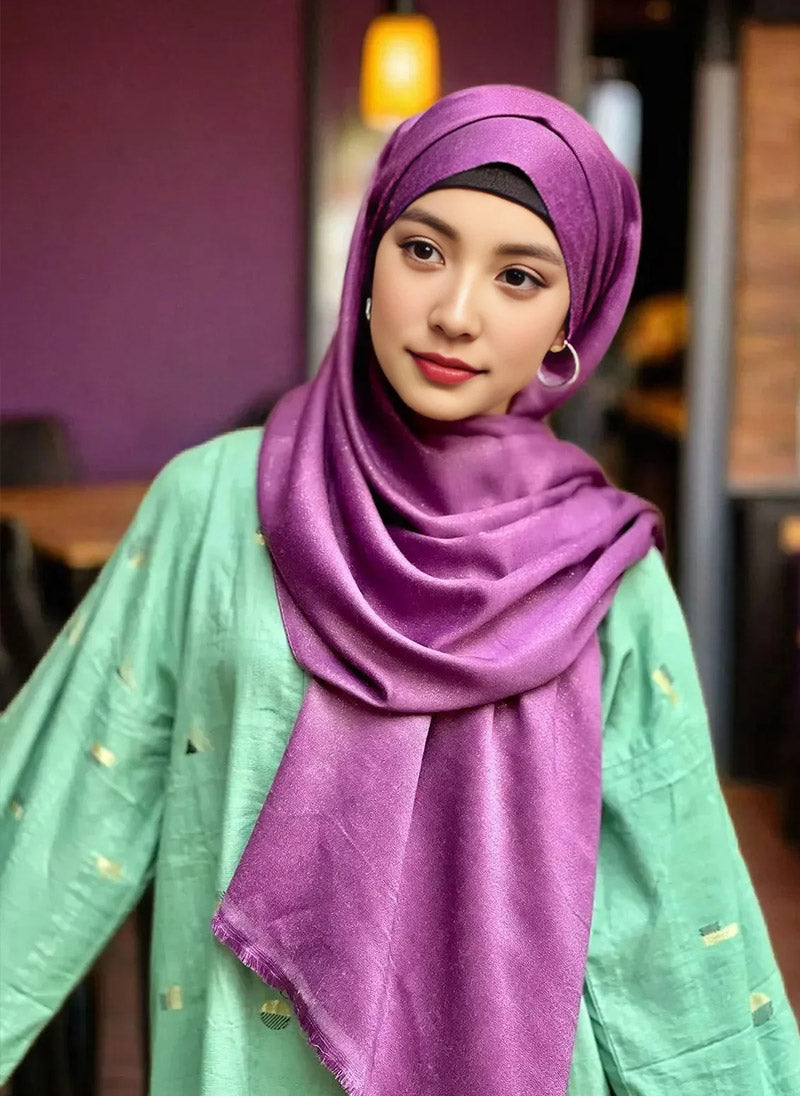 Plain Shimmer Hijab