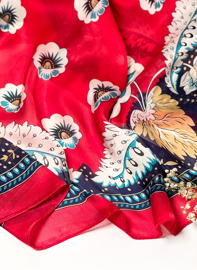 Printed Hijabs-Red